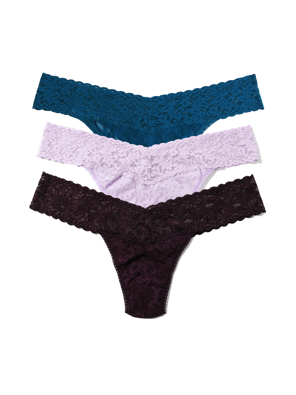 Jewel Box 3 Pack Signature Lace® Low Rise Thongs