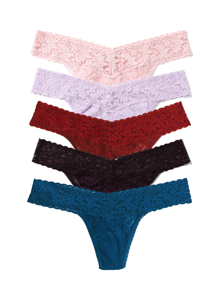 Secret Garden 5 Pack Signature Lace® Low Rise Thongs