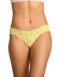 Yellow lace underwear on a white background
