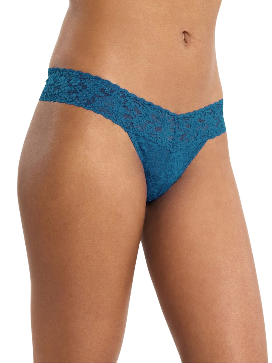 Signature Lace® Low Rise Thong Hot Teal Blue