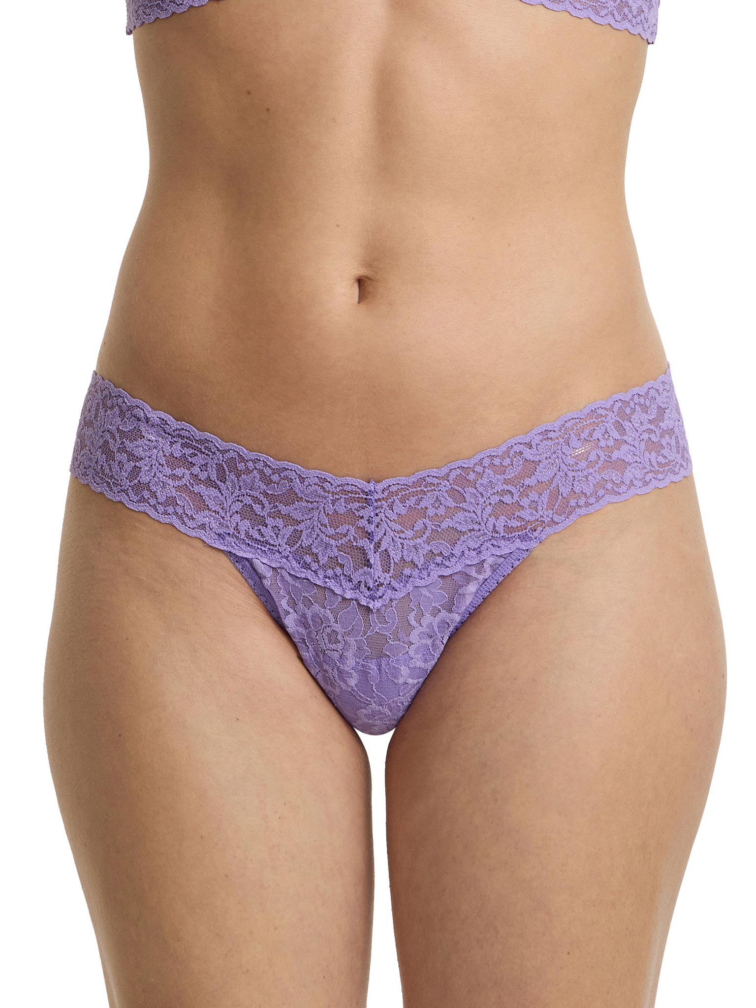 4911® Signature Lace® Low Rise Thong Love Potion Purple
