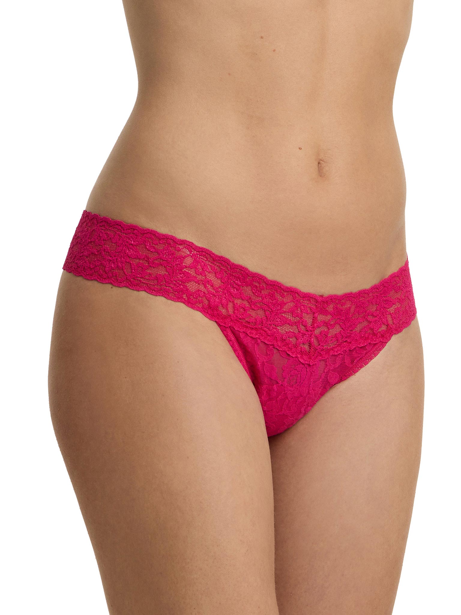 4911® Signature Lace® Low Rise Thong Sealed With A Kiss Pink