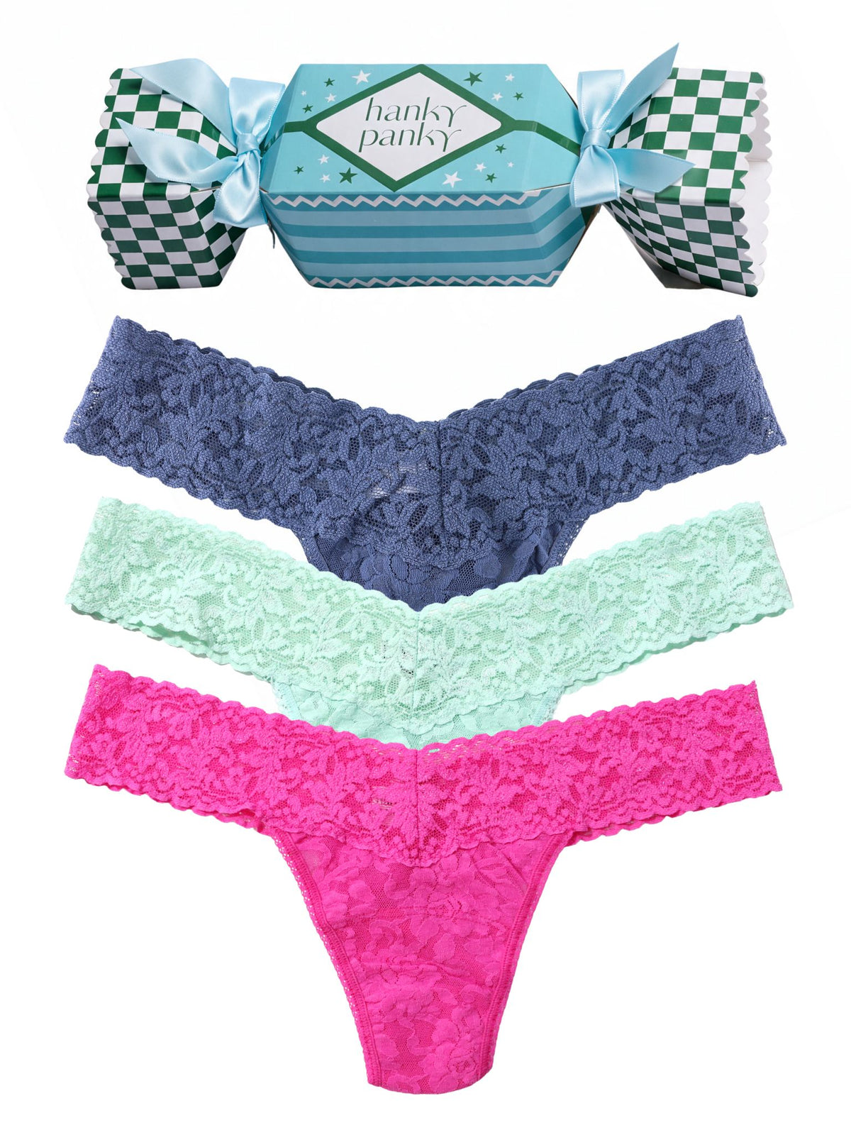 Holiday Disco 3 Pack Signature Lace® Low Rise Thong