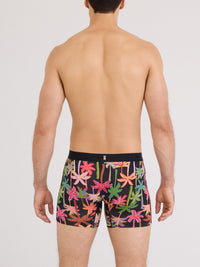 Signature Lace® Low Rise Printed Thong And SAXX Drop Temp Cooling Cotton Boxer Brief Mixed Palms-Black
