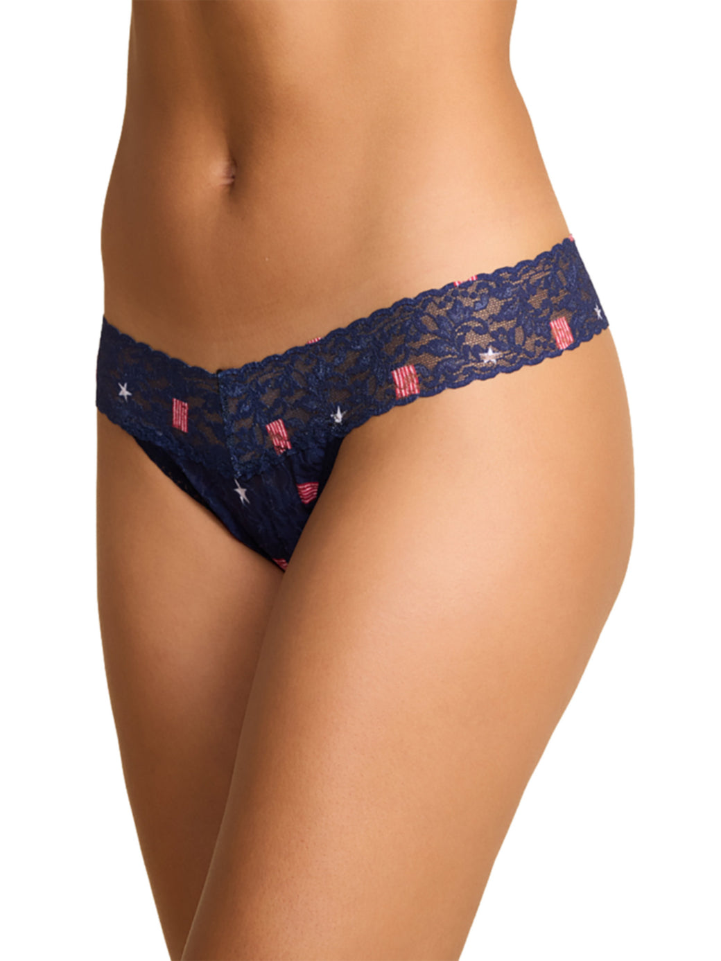 Signature Lace® Low Rise Thong And SAXX Super Soft Vibe Boxer Brief USA Signet-Maritime