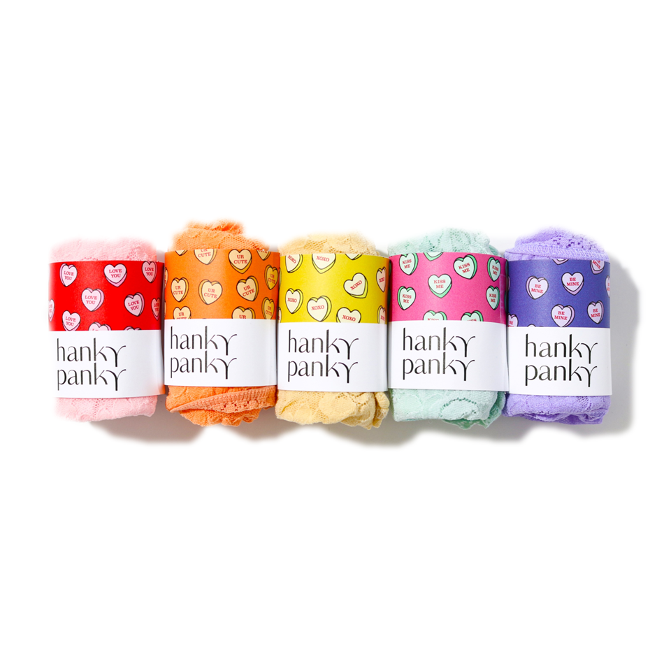 Signature Lace® Original Rise 5 Pack Candy Heart Box Bright Spring Hues