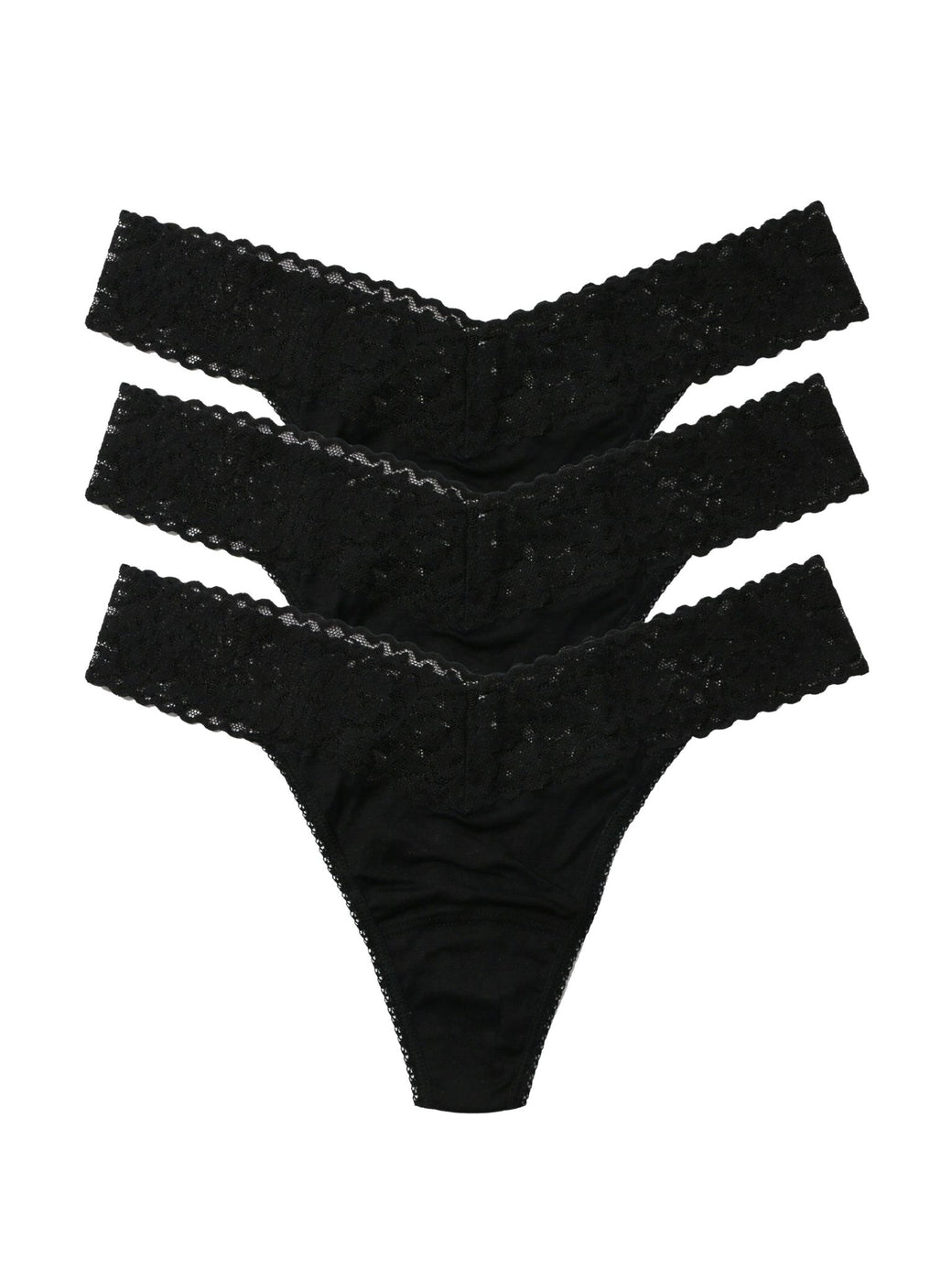 DreamEase™ Original Rise Thong 3 Pack Black