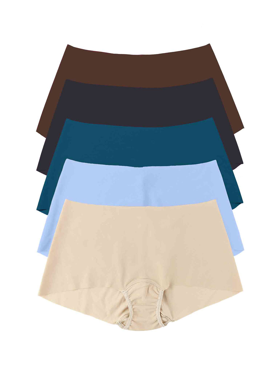 BreatheSoft™ Boyshorts 5-Pack in Warm Neutrals - Flat Lay, 5 Colors | Hanky Panky