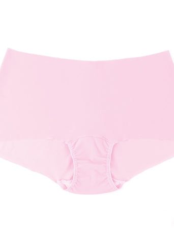 Bliss Pink BreatheSoft™ Microfiber Boyshort - Flat Lay, Seamless No-VPL | Hanky Panky