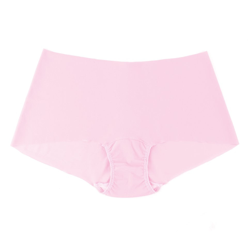 Bliss Pink BreatheSoft™ Microfiber Boyshort - Flat Lay, Seamless No-VPL | Hanky Panky