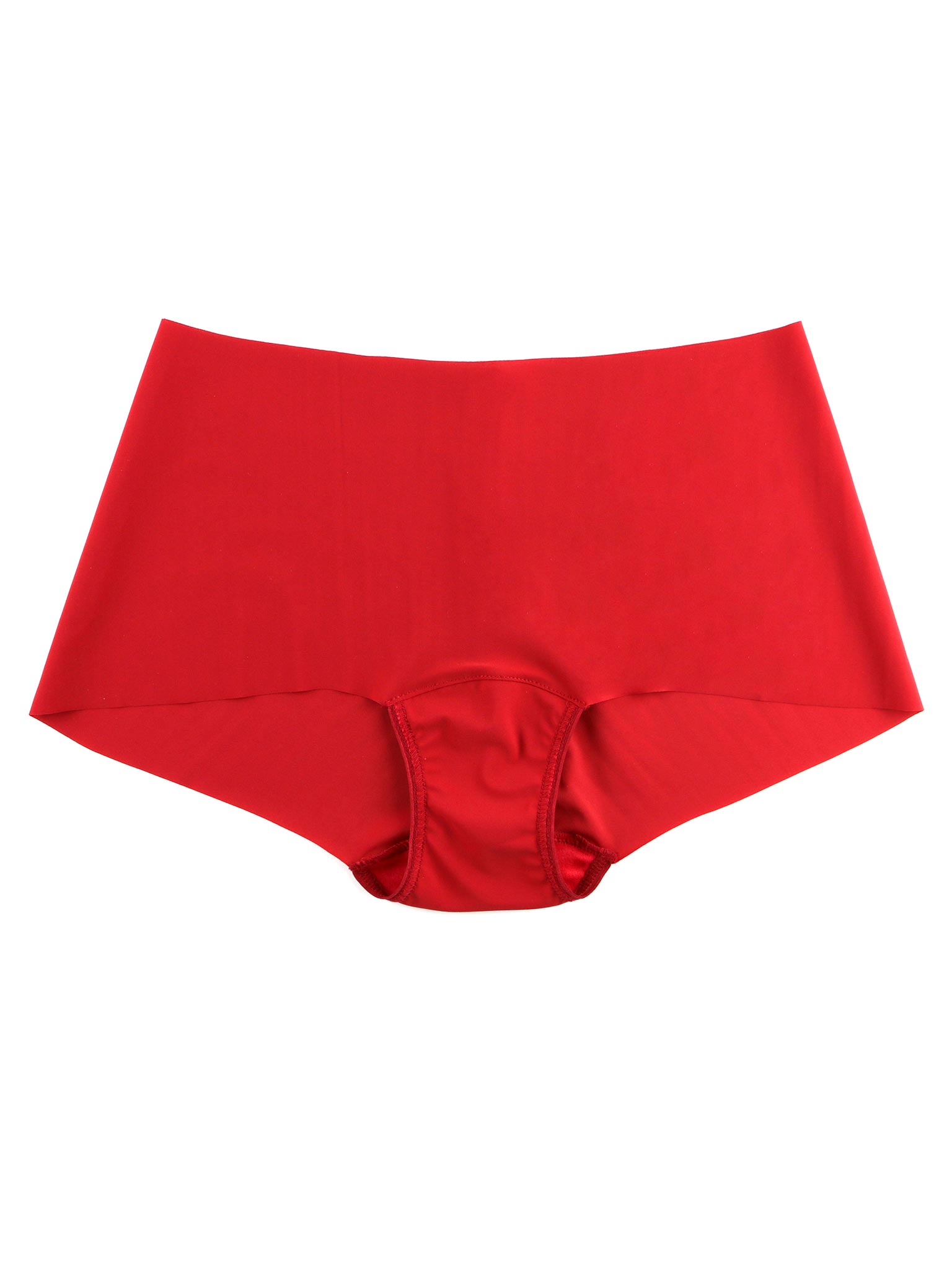Cherryade Red BreatheSoft™ Boyshort - Flat Lay, Seamless Second-Skin Microfiber Boyshort Panties | Hanky Panky