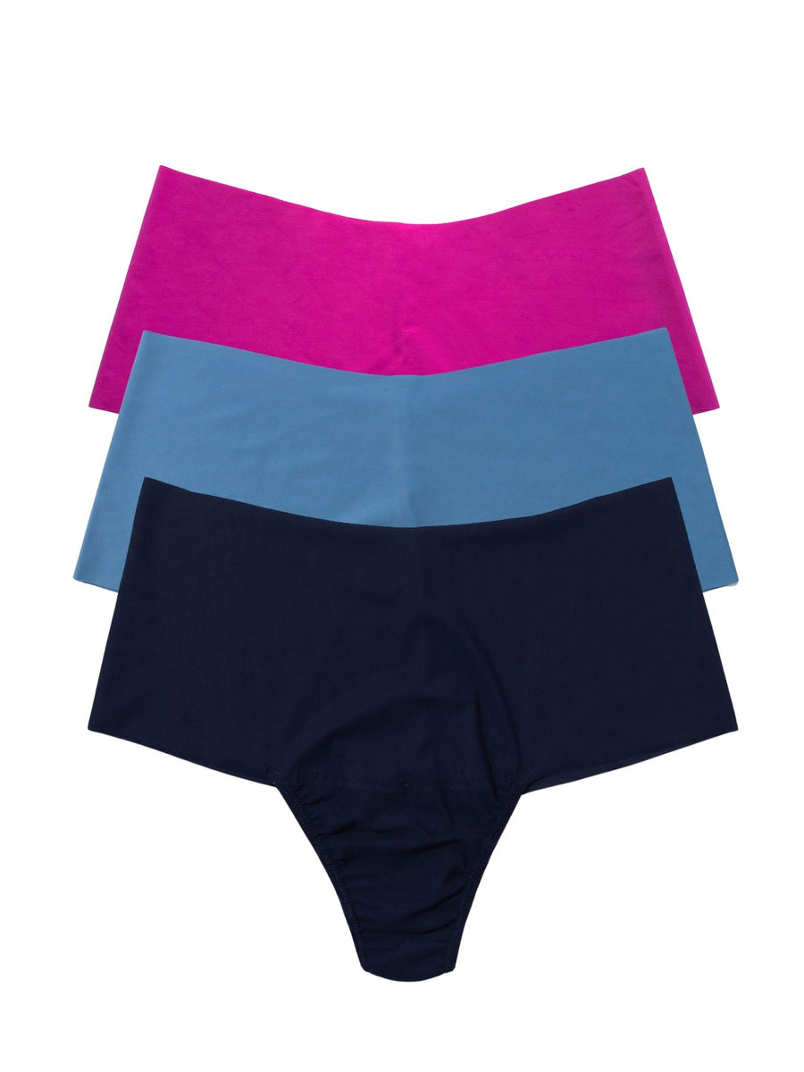 Roller Rink 3 Pack BreatheSoft™ High Rise Thong