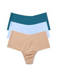 BreatheSoft™ High Rise Thong 3 Pack Spring Neutrals