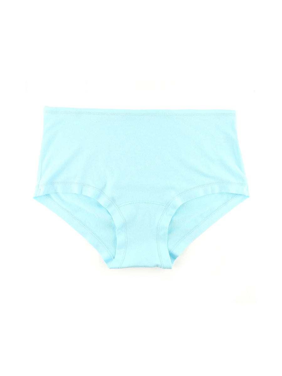 Sky Dive Blue PlayStretch™ Modal-Cotton Boyshort Panty - Flat Lay | Hanky Panky