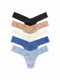 Black Friday Sale with a set of 5 lace panties in black, white, brown, blue, and light blue on a white background