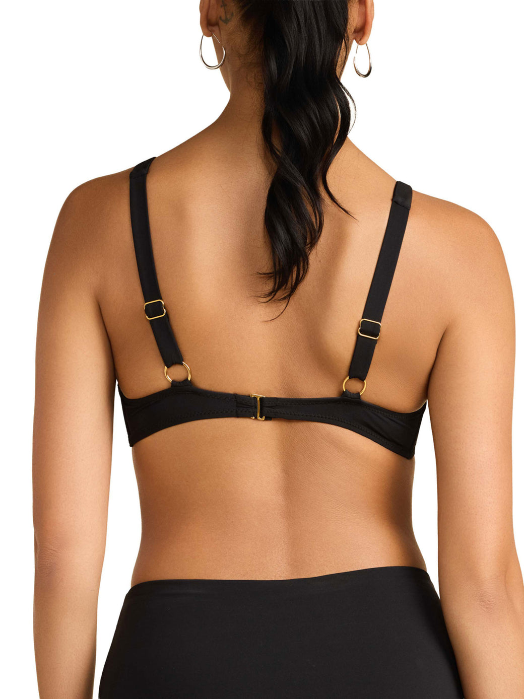 Swim Triangle Bralette Top Black