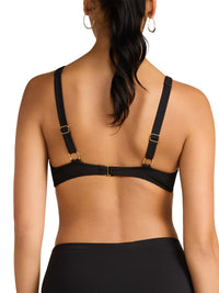 Swim Triangle Bralette Top Black