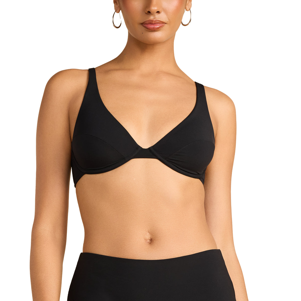 Underwire Swim Top Black Sale