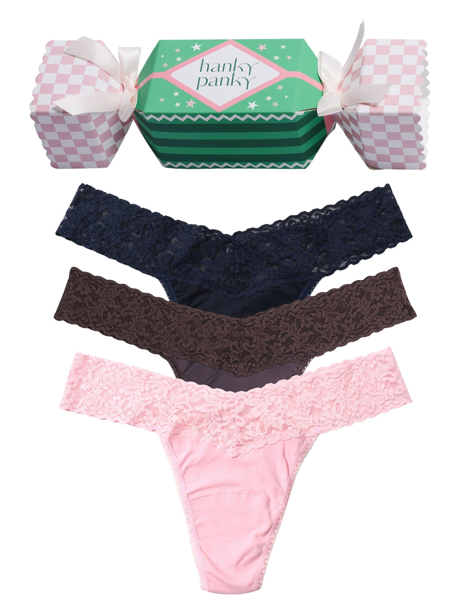 Cocoa Kisses 3 Pack Supima® Cotton Low Rise Thong