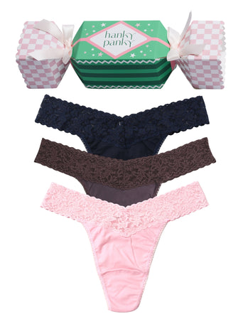 Cocoa Kisses 3 Pack Supima® Cotton Original Rise Thong