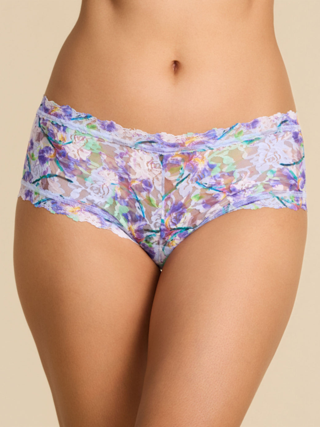 Printed Signature Lace® Boyshort Floral Pleinair Blue