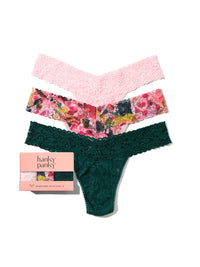 3 Pack 4911® Signature Lace® Low Rise Thongs Bliss Pink Sale