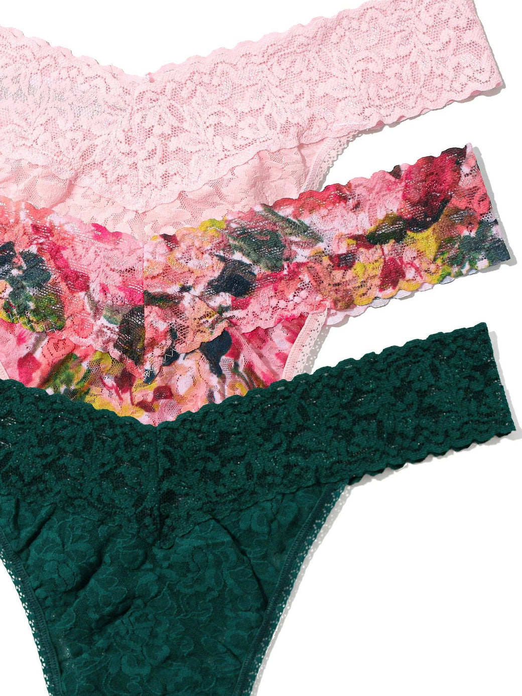 3 Pack 4911® Signature Lace® Low Rise Thongs Bliss Pink Sale