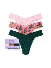 3 Pack Signature Lace® Original Rise Thongs Bliss Pink Sale