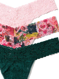 3 Pack Signature Lace® Original Rise Thongs Bliss Pink Sale