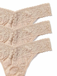 3 Pack Signature Lace® Original Rise Thongs Chai