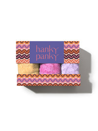 3 Pack Signature Lace® Original Rise Thongs In Pink Printed Box Sale