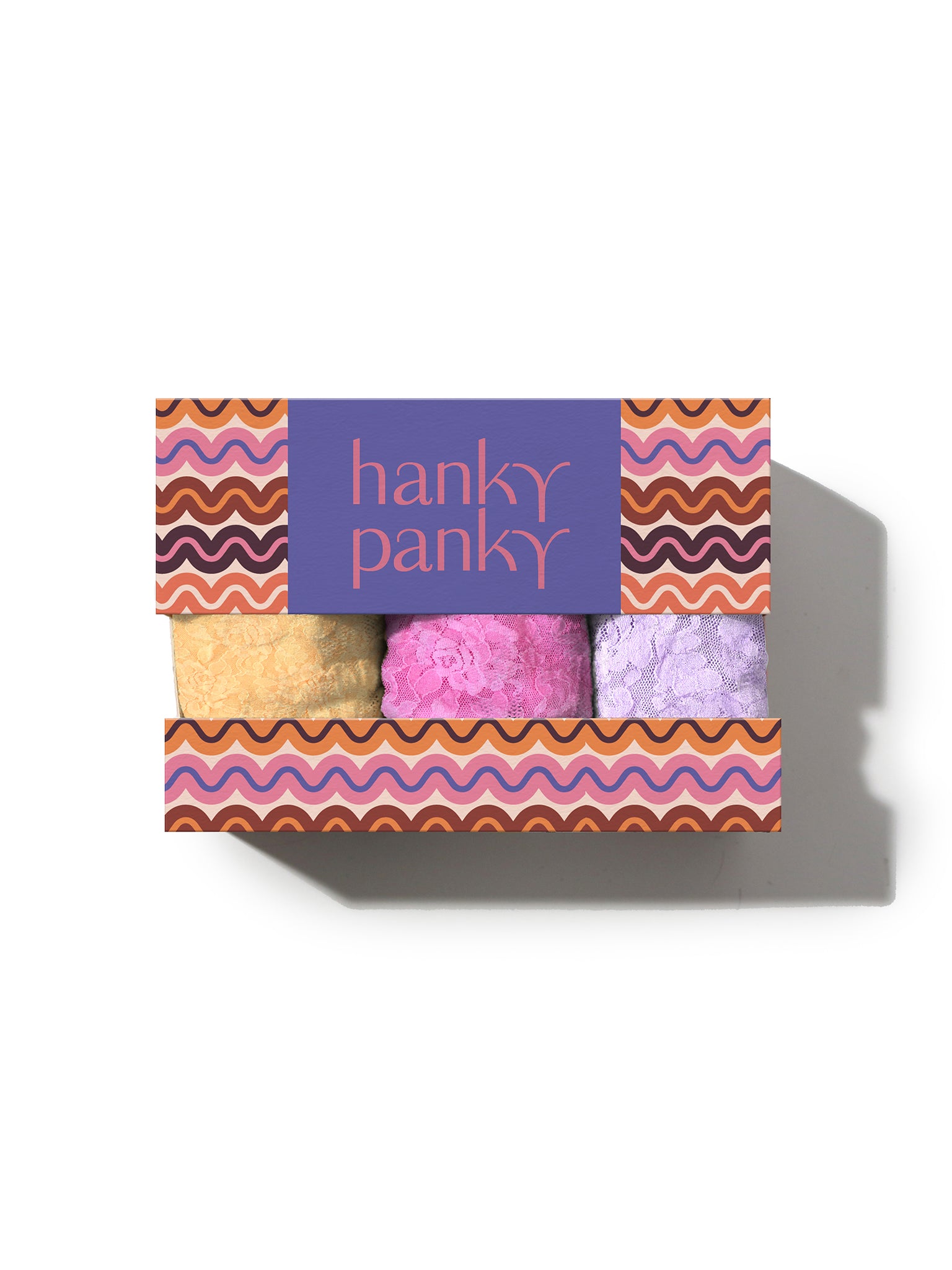 3 Pack Signature Lace® Original Rise Thongs In Pink Printed Box Sale