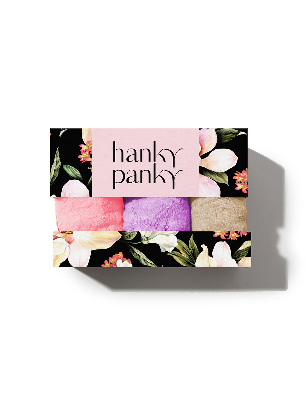 3 Pack Signature Lace® Original Rise Thongs In Printed Box Pink Lady Sale