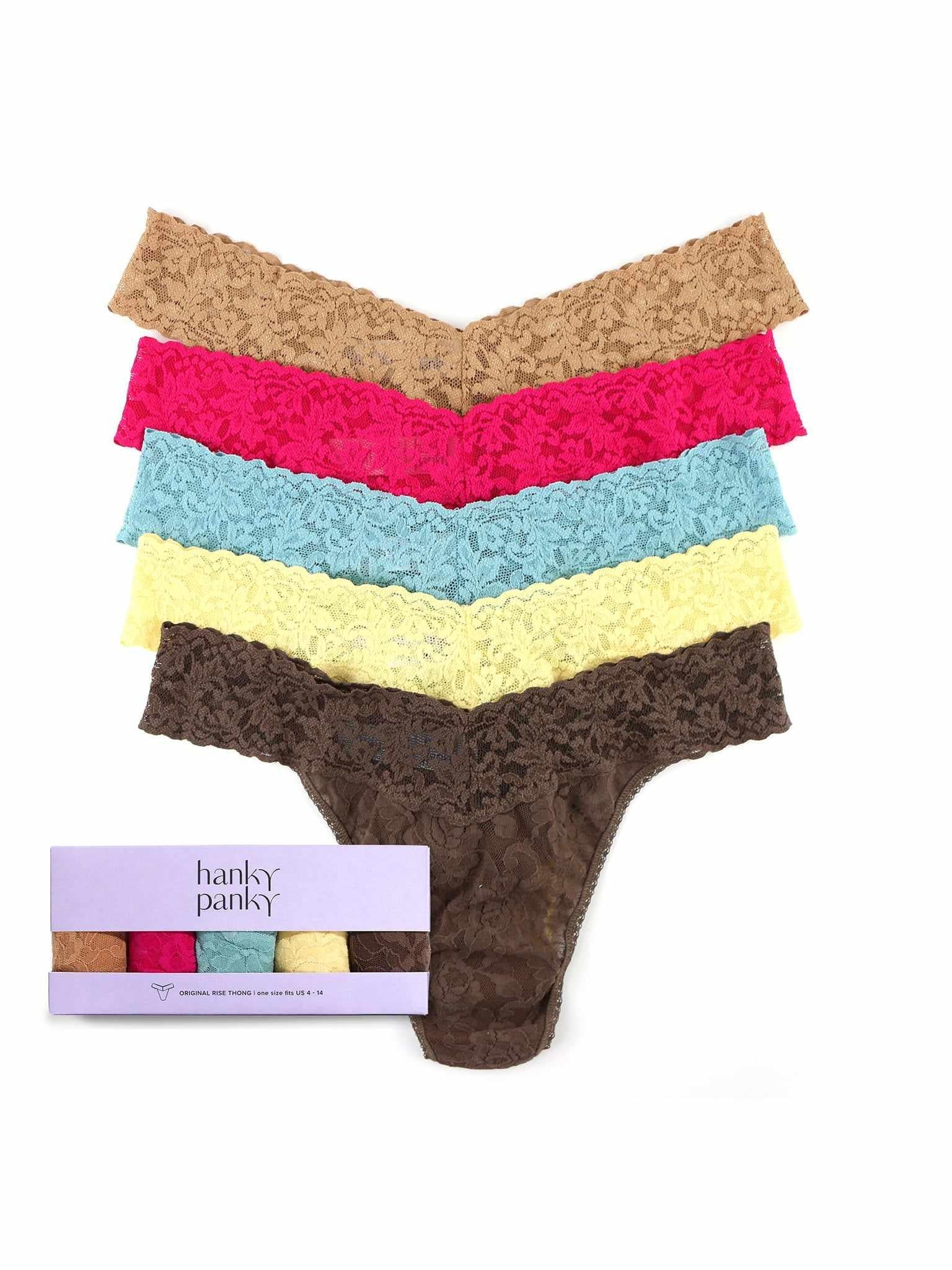 5 Pack Signature Lace® Original Rise Thongs