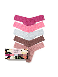 5 Pack 4911® Signature Lace® Low Rise Thongs In Printed Box Sale