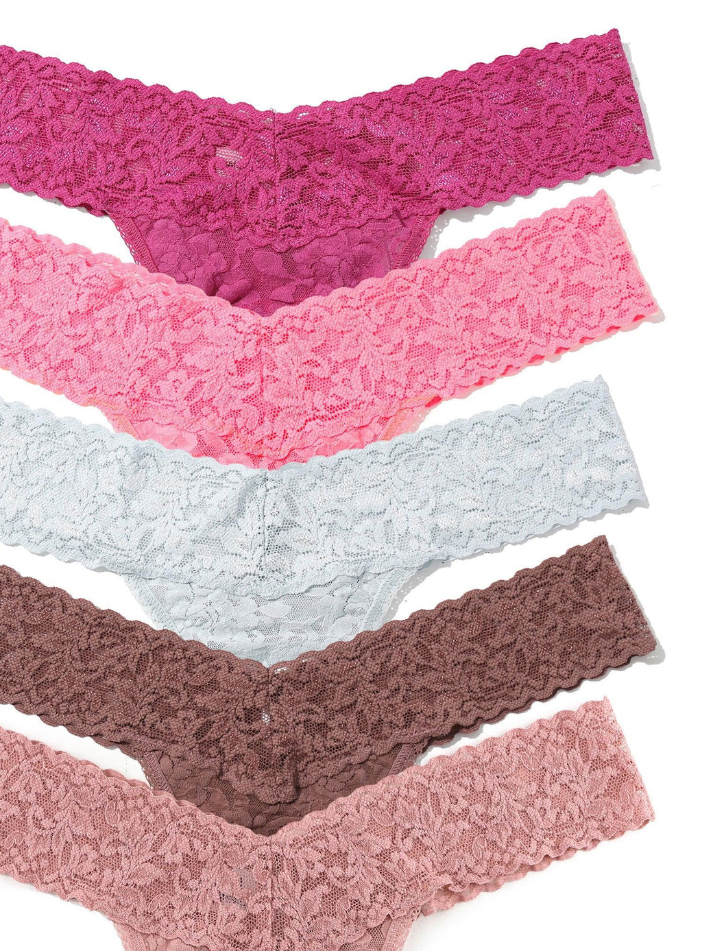 5 Pack 4911® Signature Lace® Low Rise Thongs In Printed Box Sale