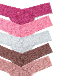 5 Pack 4911® Signature Lace® Low Rise Thongs In Printed Box Sale