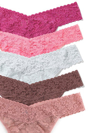 5 Pack Signature Lace® Original Rise Thongs In Printed Box Sale