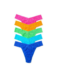 5 Pack Signature Lace® Original Rise Thongs Sale