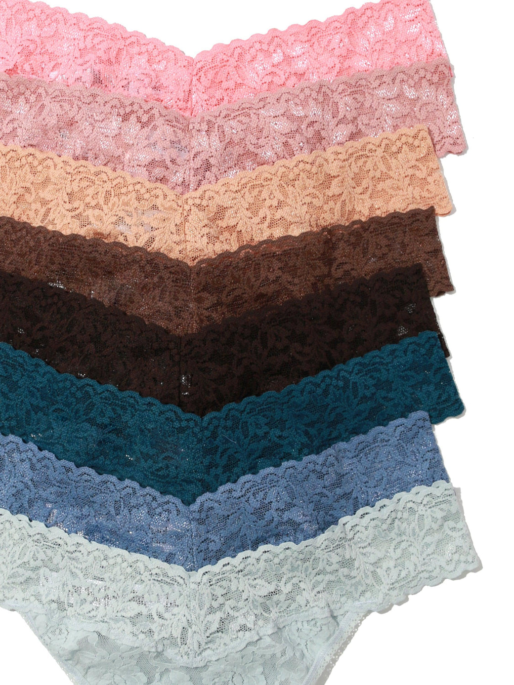 8 Pack Signature Lace Original Rise Thongs Neutrals