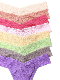 8 Pack Signature Lace Original Rise Thongs Pastels