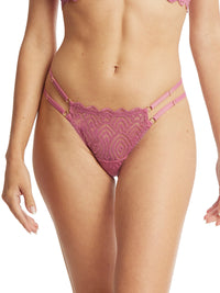 Along The Lines Thong Rosehip Pink