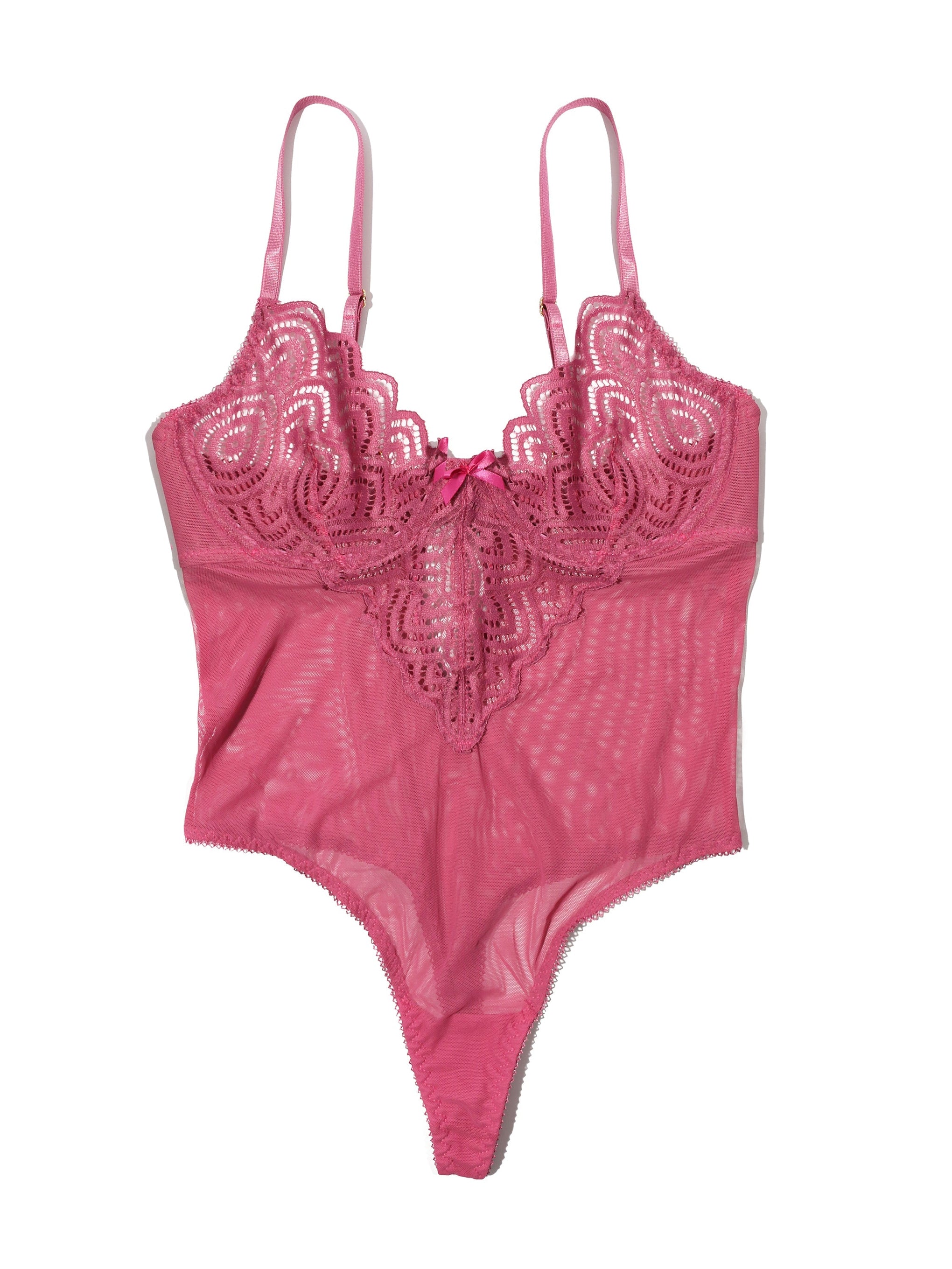 Along The Lines Underwire Bodysuit Rosehip Pink
