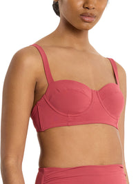 Balconette Bikini Swimsuit Top Sunbaked Red Sale