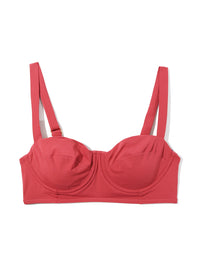 Balconette Bikini Swimsuit Top Sunbaked Red Sale