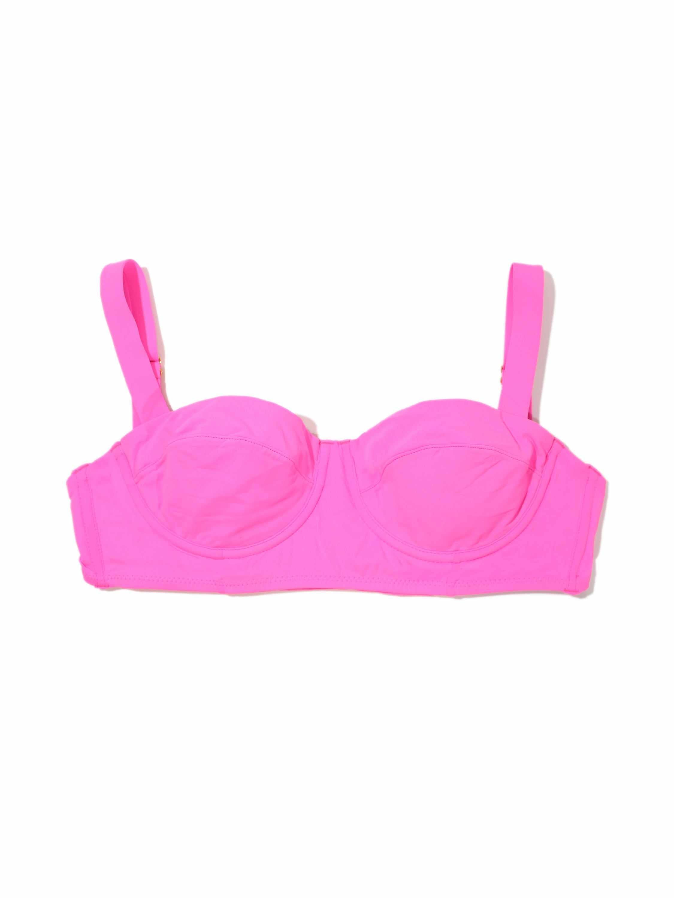 Unapologetic Pink Balconette Bikini Swim Top - Flat Lay Detail | Hanky Panky