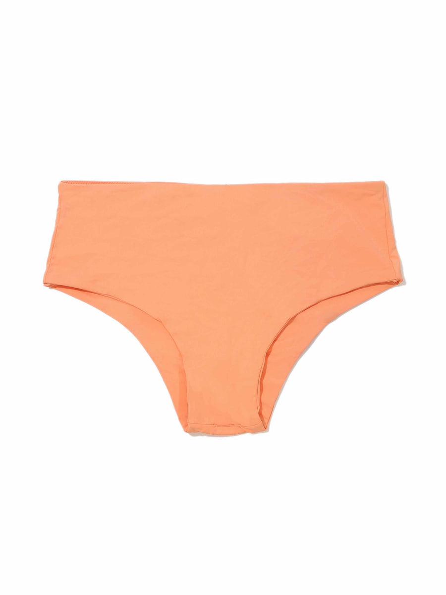Florence Orange Boyshort Bikini Bottom - Flat Lay Front View | Hanky Panky