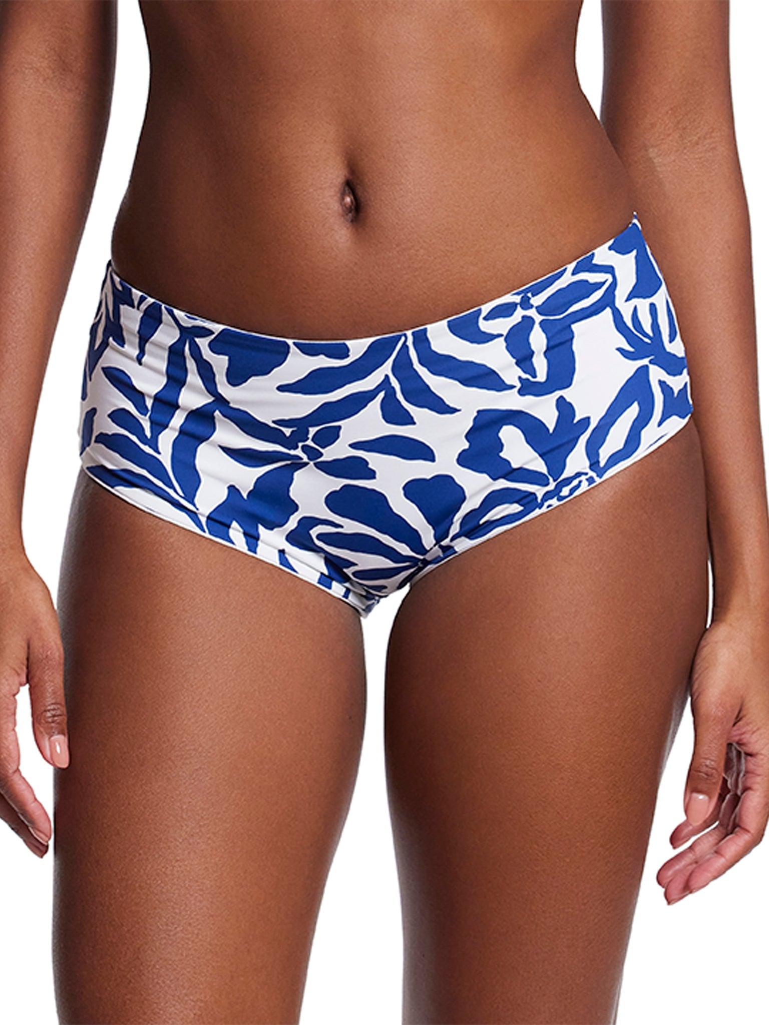 Poolside Print Boyshort Swimsuit Bottom - Front View On Model | Hanky Panky