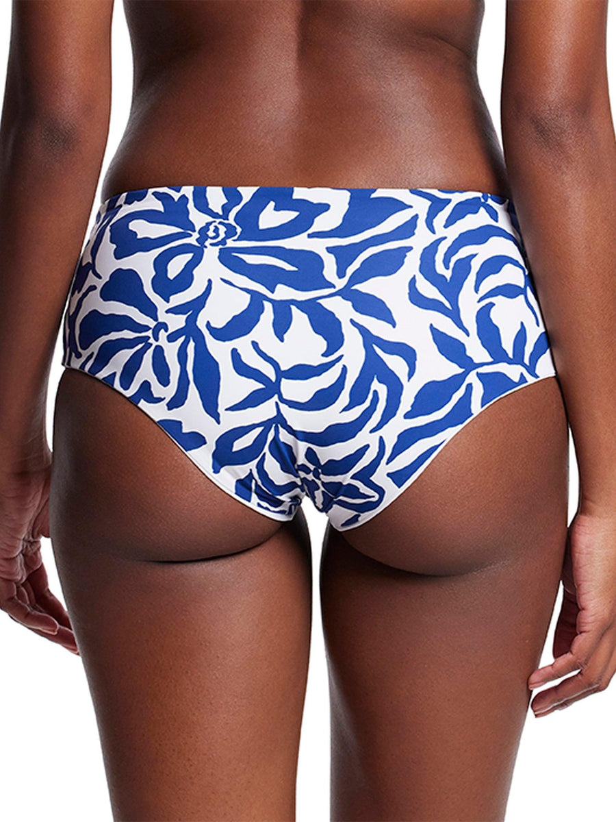 Poolside Print Boyshort Swimsuit Bottom - Back View On Model | Hanky Panky