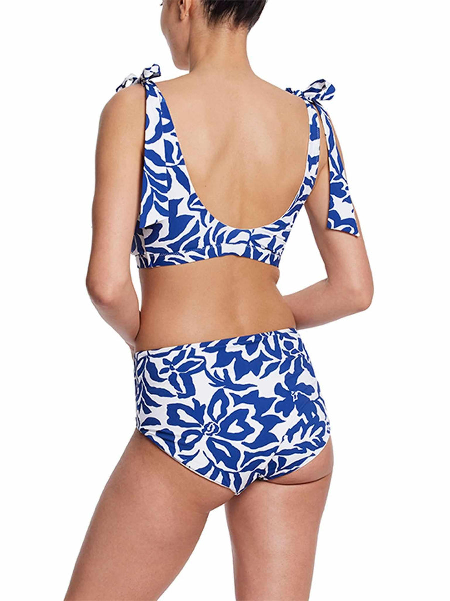 Poolside Floral Boyshort Swim Bottom with Matching Bikini Top - Back View | Hanky Panky